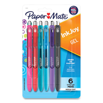 Paper Mate® Inkjoy Gel Pen, Retractable, Medium 0.7 Mm, Assorted Ink And Barrel Colors, 6-pack freeshipping - TVN Wholesale